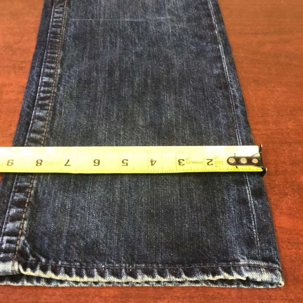 W32/L43 NWT Union Vintage Look/Distressed Denim Jeans, Thick Stitch Embroidered - Picture 8 of 8